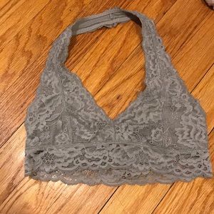 Grey lace bralette
